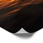 Dolphin bei Golden Sunset Poster (Ecke)