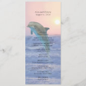 Dolphin bei Sonnenaufgang Hochzeitsprogramm für de Programm (Rückseite)