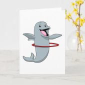 Dolphin beim Ausdauertraining mit Reifen der Fitne Karte (Gelbe Blume)