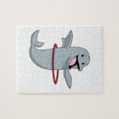 Dolphin beim Ausdauertraining mit Reifen der Fitne Puzzle (Horizontal)