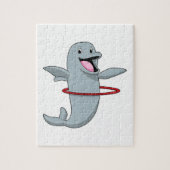 Dolphin beim Ausdauertraining mit Reifen der Fitne Puzzle (Vertikal)
