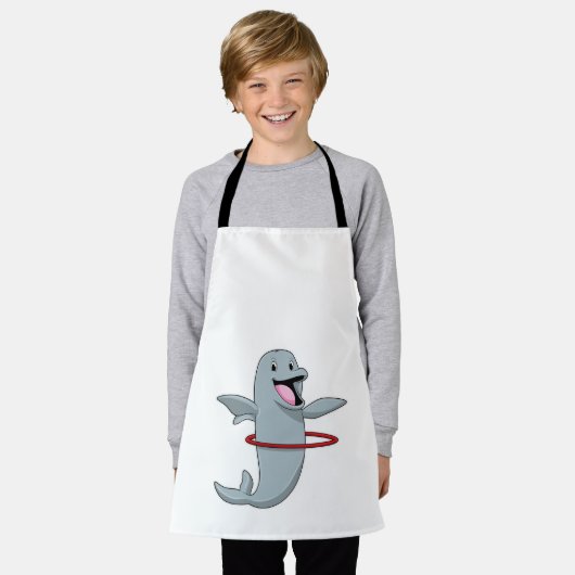 Dolphin beim Ausdauertraining mit Reifen der Fitne Schürze (Getragen)