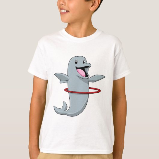 Dolphin beim Ausdauertraining mit Reifen der Fitne T-Shirt (Vorderseite)