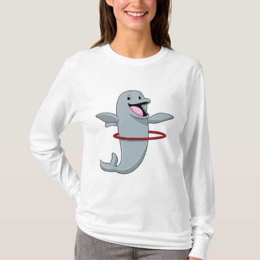 Dolphin beim Ausdauertraining mit Reifen der Fitne T-Shirt (Vorderseite)