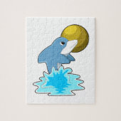 Dolphin beim Baden mit dem Mond Puzzle (Vertikal)