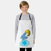 Dolphin beim Baden mit dem Mond Schürze (Getragen)