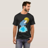 Dolphin beim Baden mit dem Mond T-Shirt (Vorne ganz)