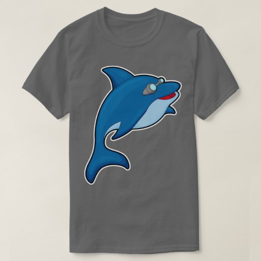 Dolphin beim Baden mit der Schwimmbrille 1 T-Shirt (Design vorne)