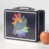 Dolphin beim Baden mit Schwimmbrille Metall Brotdose (Beispiel)