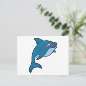 Dolphin beim Baden mit Schwimmbrille Postkarte (Stehend Vorderseite)