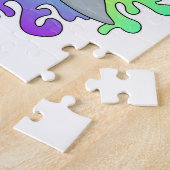 Dolphin beim Baden mit Schwimmbrille Puzzle (Seite)