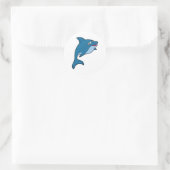 Dolphin beim Baden mit Schwimmbrille Runder Aufkleber (Tasche)