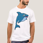 Dolphin beim Baden mit Schwimmbrille T-Shirt (Vorderseite)