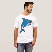 Dolphin beim Baden mit Schwimmbrille T-Shirt (Vorne ganz)