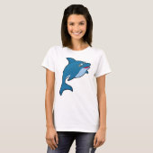 Dolphin beim Baden mit Schwimmbrille T-Shirt (Vorne ganz)
