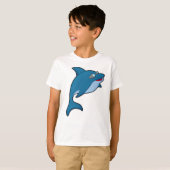 Dolphin beim Baden mit Schwimmbrille T-Shirt (Vorne ganz)