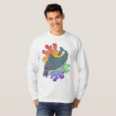 Dolphin beim Baden mit Schwimmbrille T-Shirt (Vorne ganz)