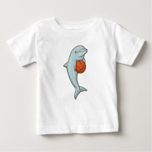 Dolphin beim Basketball-Sport Baby T-shirt