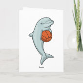 Dolphin beim Basketball-Sport Karte (Rückseite)