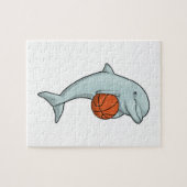 Dolphin beim Basketball-Sport Puzzle (Horizontal)