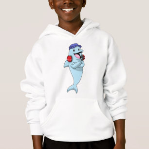 Dolphin beim Hören von Musik Hoodie