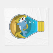 Dolphin beim Schwimmen im Aquarium Fleecedecke (Vorderseite (Horizontal))