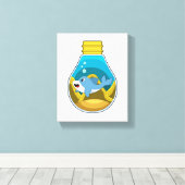 Dolphin beim Schwimmen im Aquarium Leinwanddruck (Insitu (Holzboden))