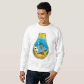 Dolphin beim Schwimmen im Aquarium Sweatshirt (Vorne ganz)