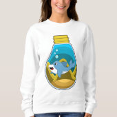 Dolphin beim Schwimmen im Aquarium Sweatshirt (Vorderseite)