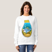 Dolphin beim Schwimmen im Aquarium Sweatshirt (Vorne ganz)