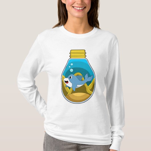 Dolphin beim Schwimmen im Aquarium T-Shirt (Vorderseite)