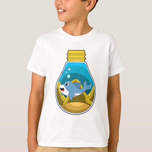 Dolphin beim Schwimmen im Aquarium T-Shirt (Vorderseite)