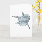 Dolphin beim Schwimmen Karte (Gelbe Blume)
