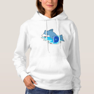 Dolphin beim Schwimmen mit Brief Hoodie