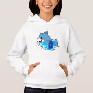 Dolphin beim Schwimmen mit Brief Hoodie