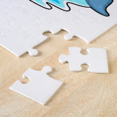 Dolphin beim Schwimmen mit Brief Puzzle (Seite)