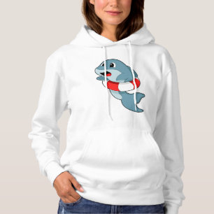 Dolphin beim Schwimmen mit dem Schwimmring Hoodie