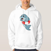 Dolphin beim Schwimmen mit dem Schwimmring Hoodie (Vorderseite)