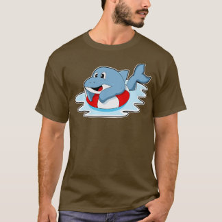 Dolphin beim Schwimmen mit dem Schwimmring T-Shirt