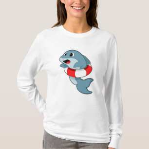 Dolphin beim Schwimmen mit dem Schwimmring T-Shirt