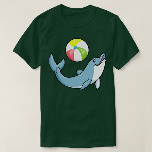 Dolphin beim Schwimmen mit Wasserpolo 1 T-Shirt (Design vorne)