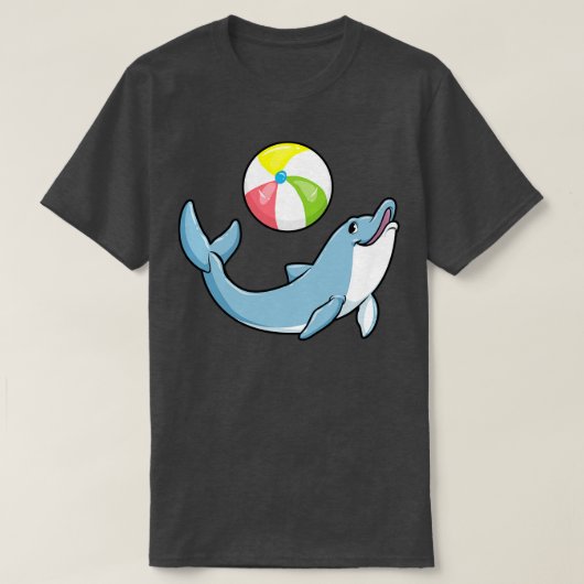 Dolphin beim Schwimmen mit Wasserpolo T-Shirt (Design vorne)