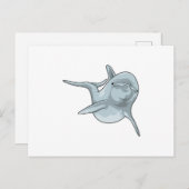Dolphin beim Schwimmen Postkarte (Vorne/Hinten)