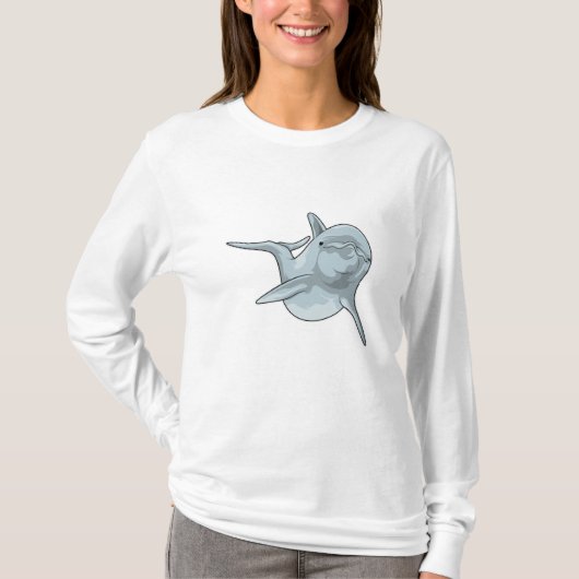 Dolphin beim Schwimmen T-Shirt (Vorderseite)