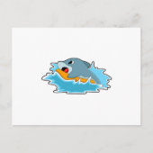 Dolphin beim Surfen mit Surfbrett Postkarte (Vorderseite)