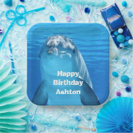 Dolphin Birthday Backyard Pool Party Pappteller