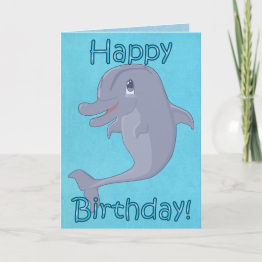 Dolphin Birthday Card Karte (Vorderseite)