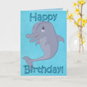 Dolphin Birthday Card Karte (Gelbe Blume)