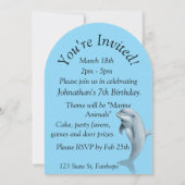 Dolphin Birthday Einladung (Rückseite)