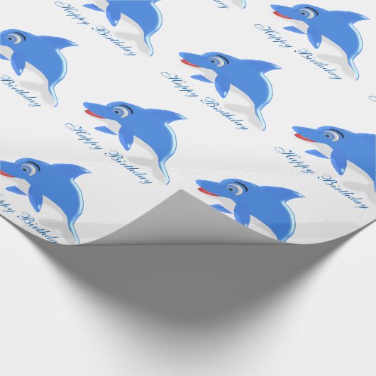 Dolphin Birthday Geschenkpapier (Ecke)